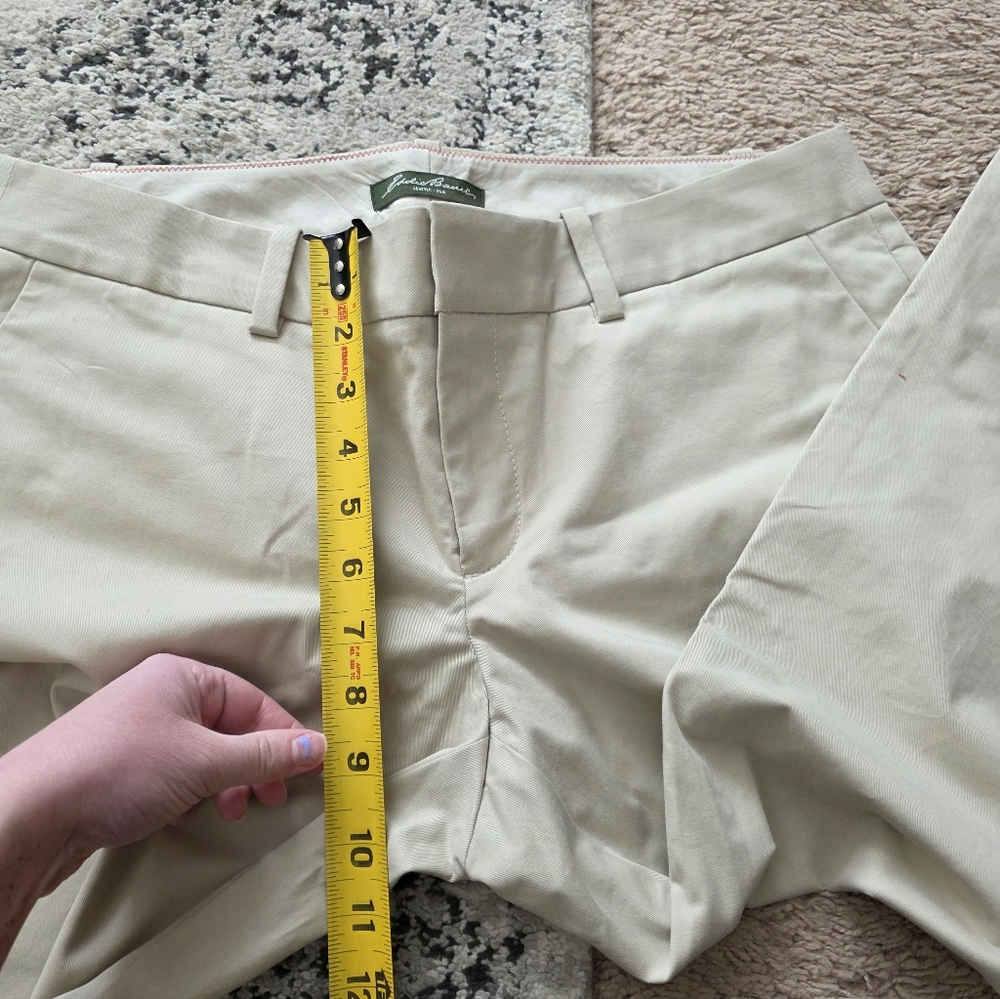 Eddie Bauer Pant Blazer Suit Set Womens 12 Cream Cotton Blend Preppy Academia - Picture 9 of 12